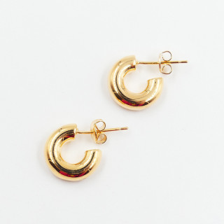 Créoles Plaqué or Bouées 12 mm