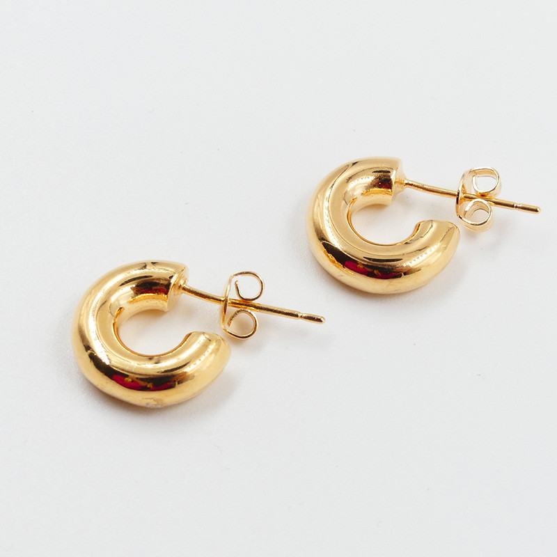 Créoles Plaqué or Bouées 12 mm