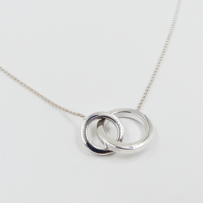 Collier Argent Double Cercles épais