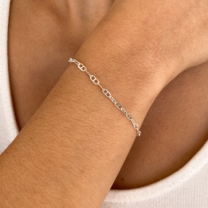 Bracelet Argent maille marine