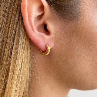 Créoles Plaqué or Bouées 12 mm