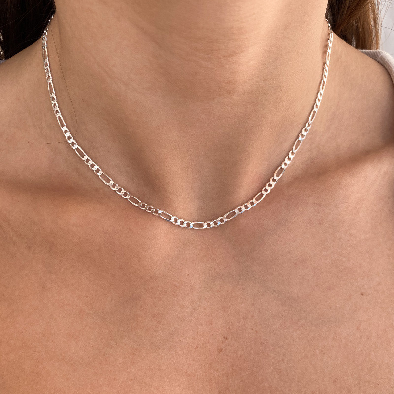Collier Argent maille figaro