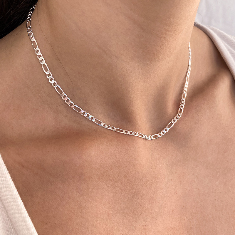 Collier Argent maille figaro