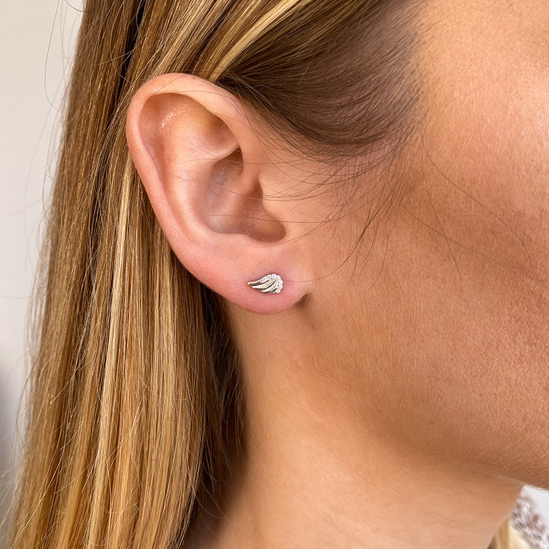 Boucles d'oreilles Argent aile d'ange