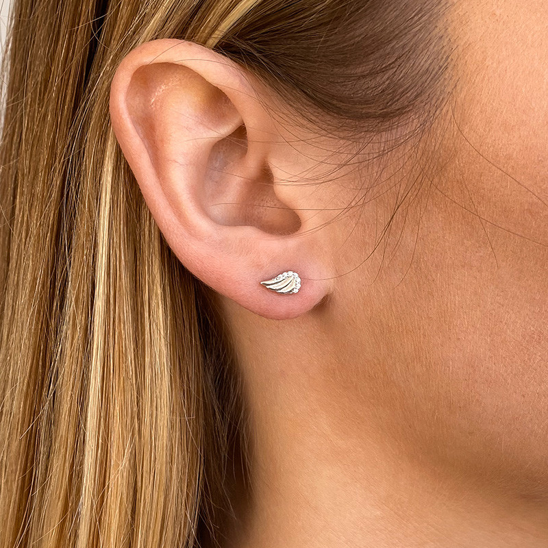 Boucles d'oreilles Argent aile d'ange