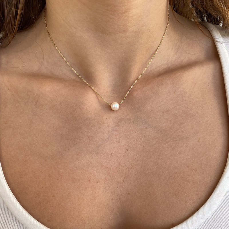 Collier Plaqué Or Perle