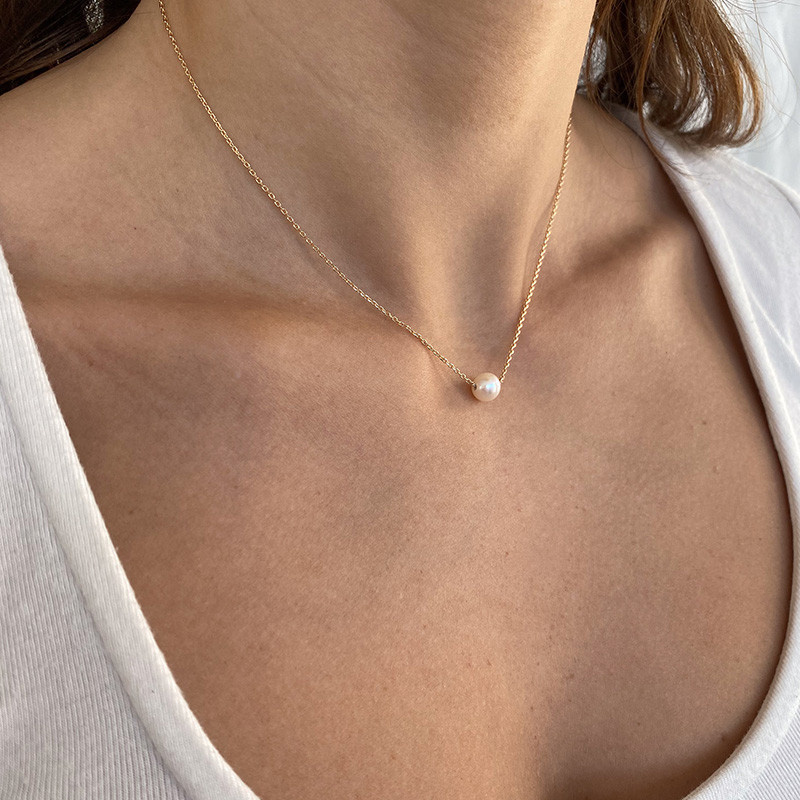 Collier Plaqué Or Perle