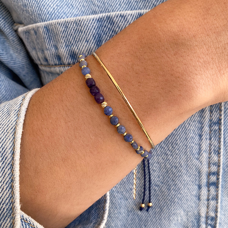 Bracelet Jonc doré Cordon