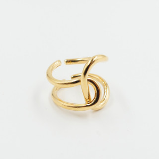 Bague plaqué or nouée ajustable