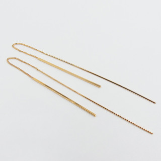 Boucles d’oreilles dorées tige 7 cm