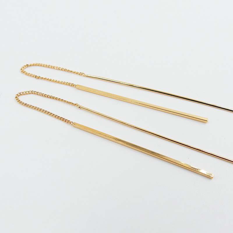 Boucles pendantes chaîne traversante