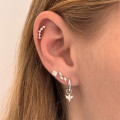 Piercing argent constellation strass