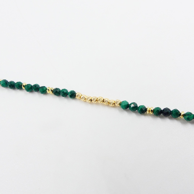 Bracelet fin Plaqué or Malachite et doré