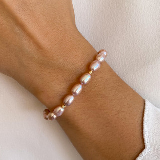 Bracelet Plaqué Or Perles d'eau douce