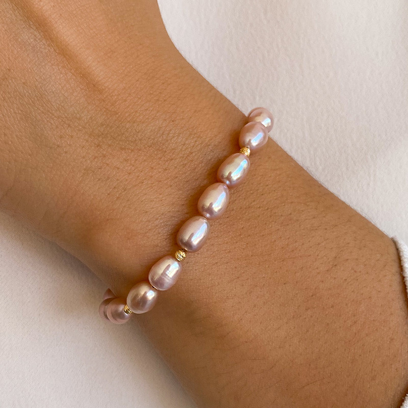 Bracelet Plaqué Or Perles d'eau douce