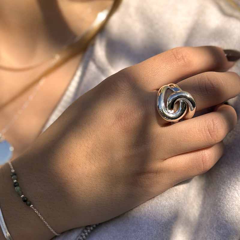 Bague Argent Entrelacée