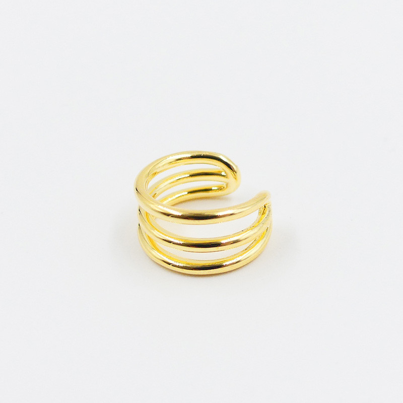 Earcuff Doré triple rangs