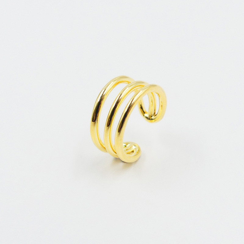 Earcuff Doré triple rangs