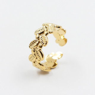 Bague ajustable acier anneau grains de café