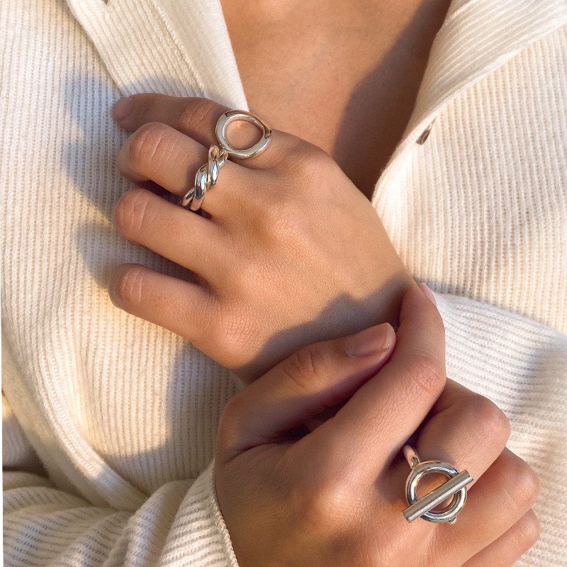 Bague Argent torsadée