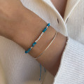 Bracelet fin Argent Apatite