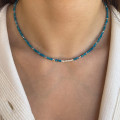 Collier fin Argent Apatite