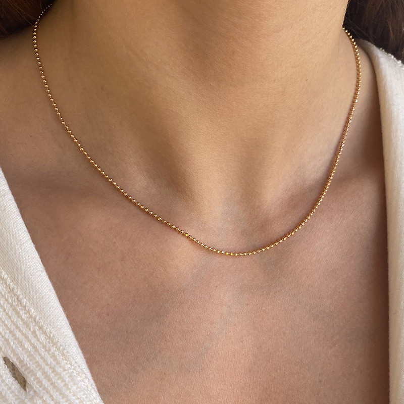 Collier plaqué or maille militaire