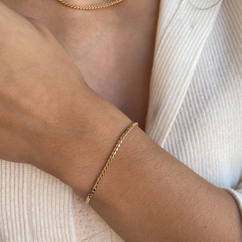 Bracelet plaqué or maille égyptienne