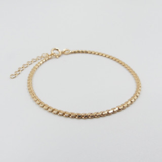 Bracelet plaqué or maille égyptienne