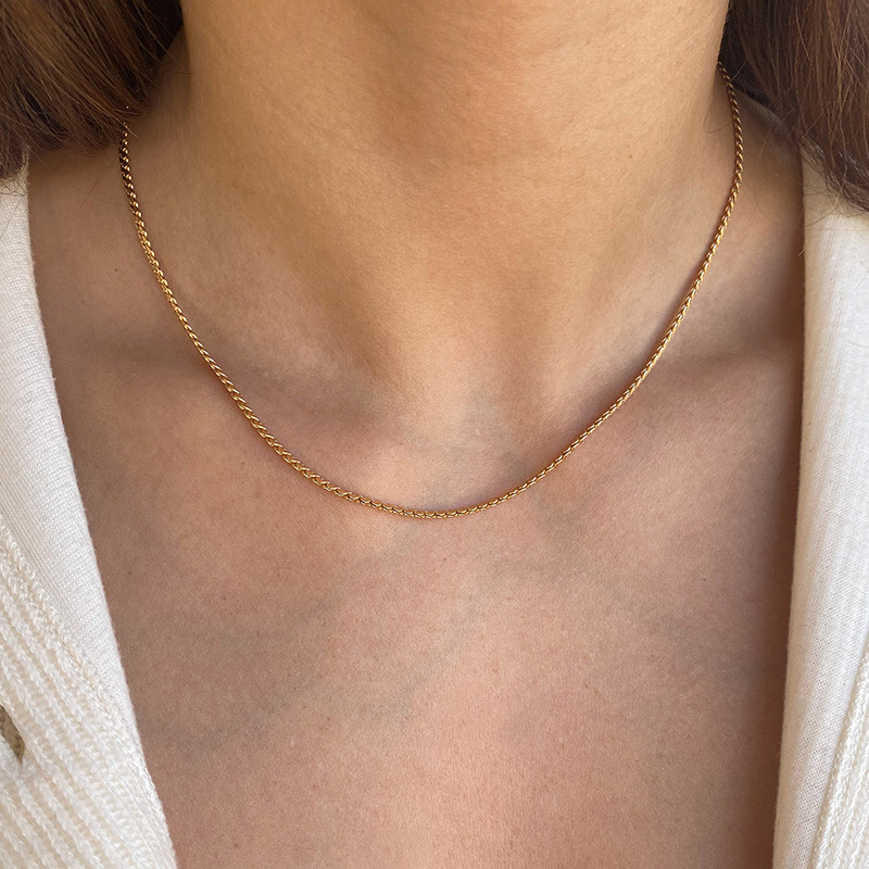 Collier plaqué or maille égyptienne