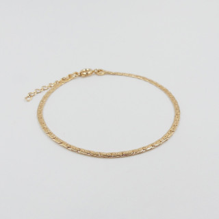 Bracelet plaqué or maille cobra