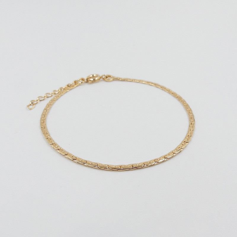 Bracelet plaqué or maille serpentine