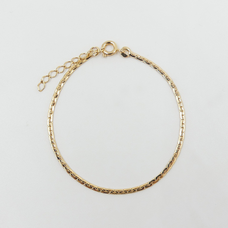 Bracelet plaqué or maille serpentine