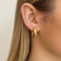 Boucles d’oreilles acier doré moyennes Gouttes