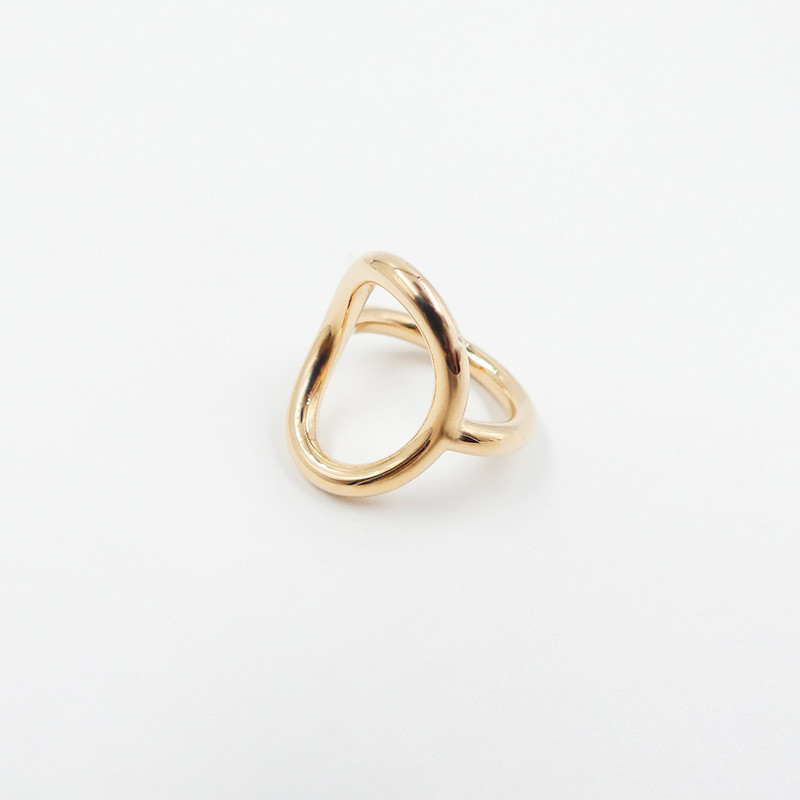 Bague argent plaqué or cercle épais