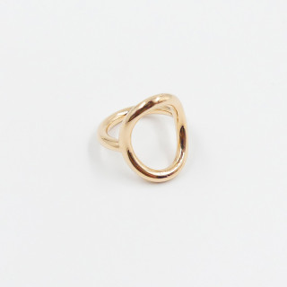 Bague argent plaqué or cercle épais