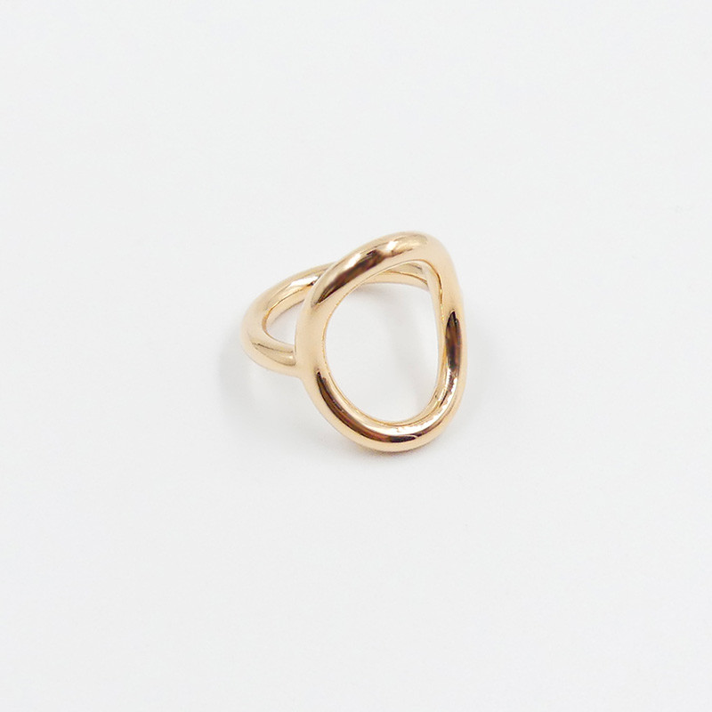 Bague argent plaqué or cercle épais