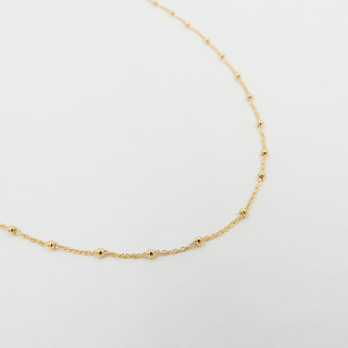 Collier Plaqué or Boules