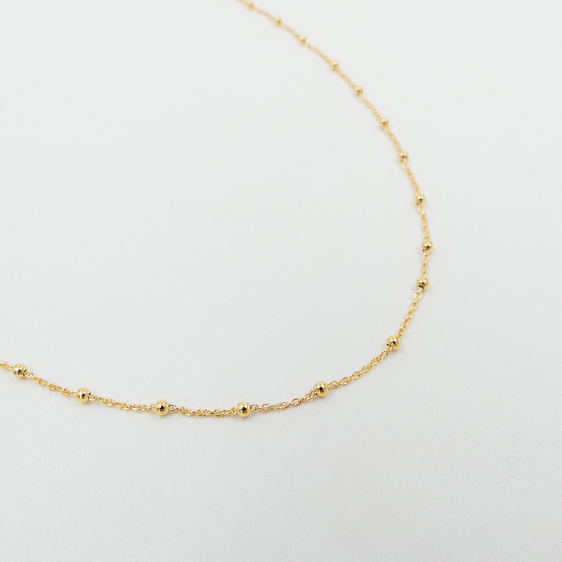 Collier Plaqué or Boules