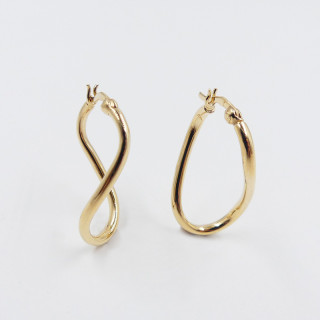 Créoles plaqué or 26 mm femme