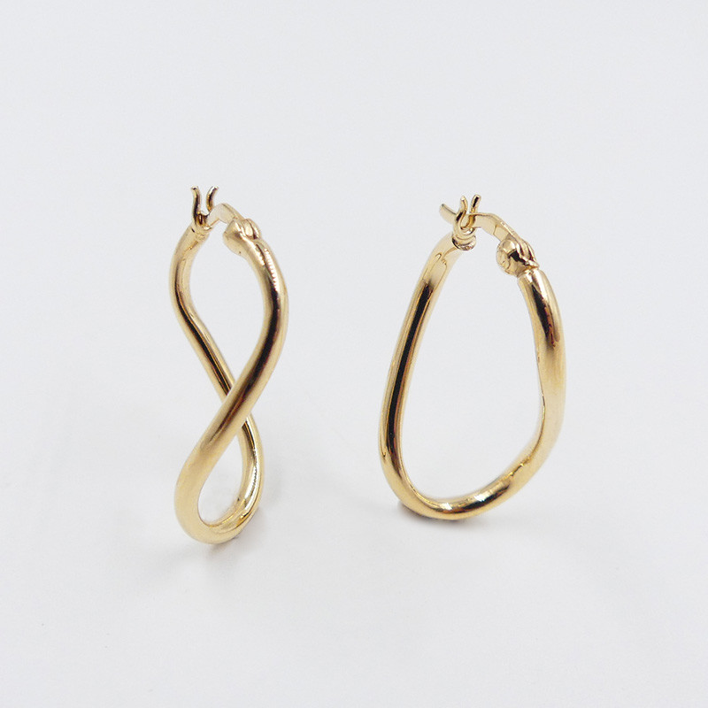Créoles plaqué or 26 mm femme