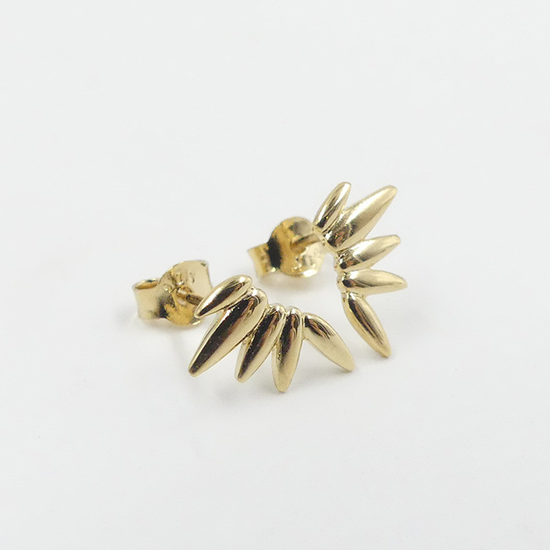 Clous d'oreilles plaqué or sunshine