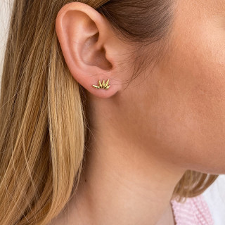 Clous d'oreilles plaqué or sunshine