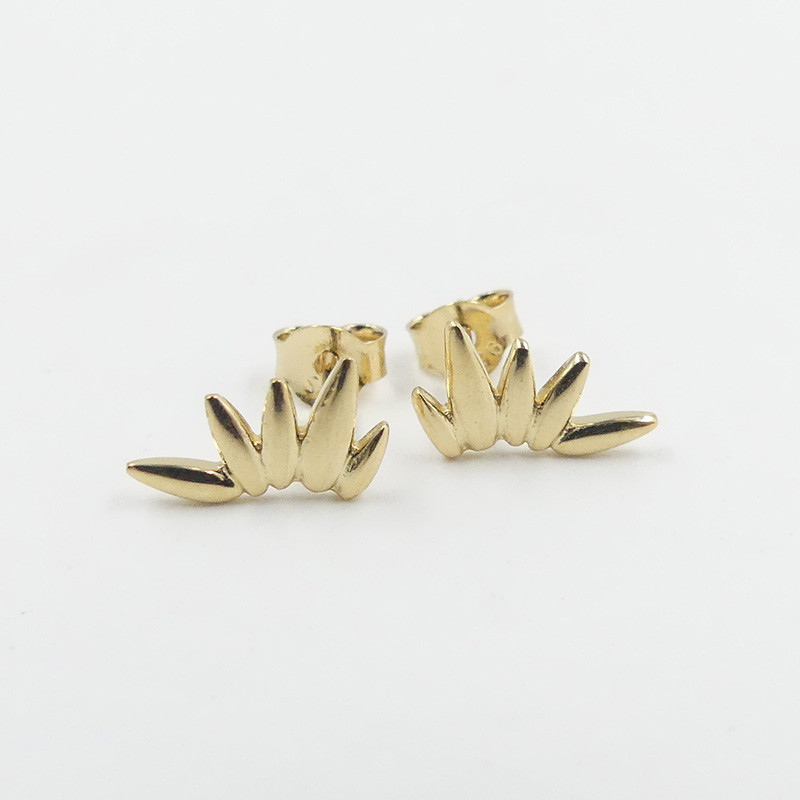 Clous d'oreilles plaqué or sunshine