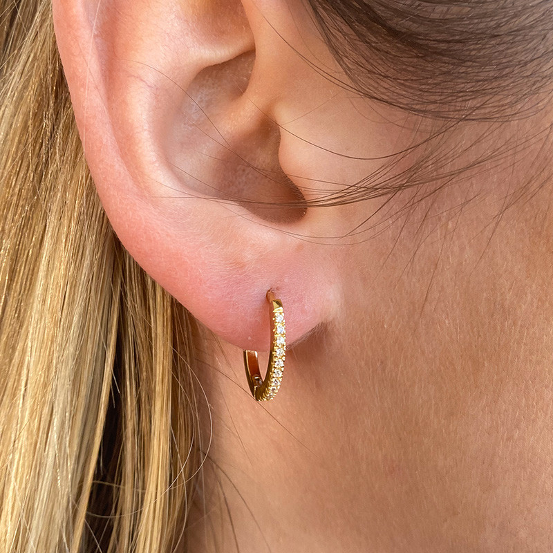 Créoles Dorées Strass