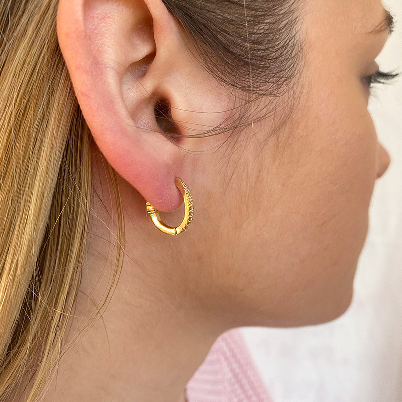 Créoles Dorées Strass