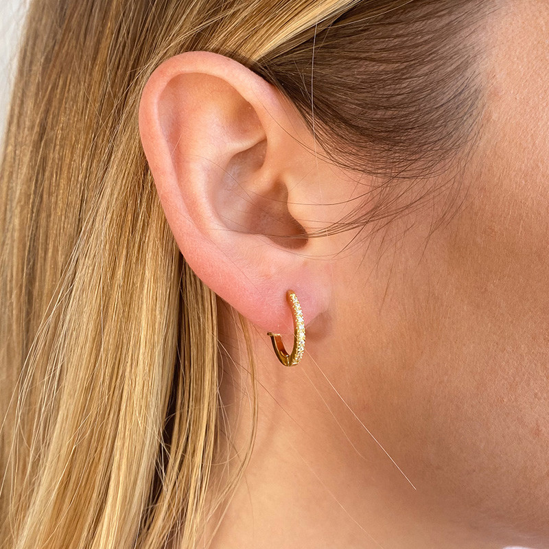 Créoles Dorées Strass