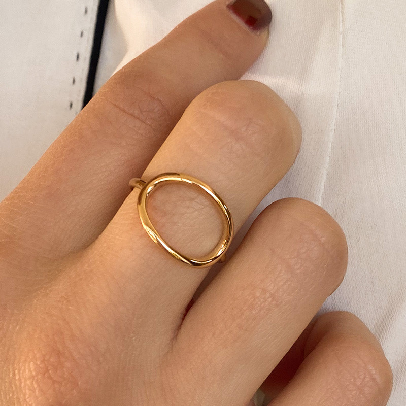Bague dorée Ovale