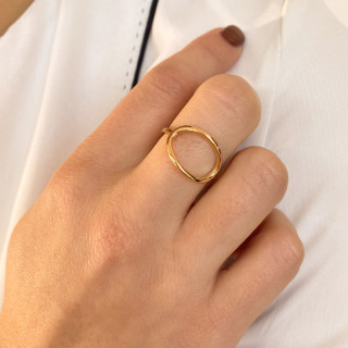 Bague dorée Ovale