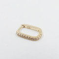 Boucle à l'unité Dorée strass rectangle